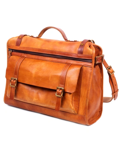 Old Trend Stone Cove Leather Briefcase In Chestnut
