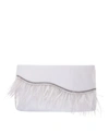 NINA WOMEN'S FEATHER FLAP CLUTCH