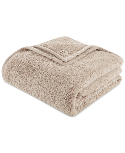 Woolrich Burlington Twin Berber Blanket Bedding In Tan