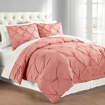 Cathay Home Inc. Premium Collection Twin Pintuck 2-pc. Comforter Set Bedding In Coral