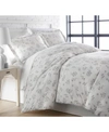 Southshore Fine Linens Sweet Florals Ultra Soft 3 Pc. Duvet Cover Set, King/california King Bedding In Lunar Gray