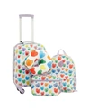 Travelers Club Kid's Hard Side Carry-on Spinner 5 Piece Luggage Set In Thumbprint Heart