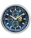 Citizen Gallery Indoor/outdoor Blue Angels Silver-tone And Blue Wall Clock