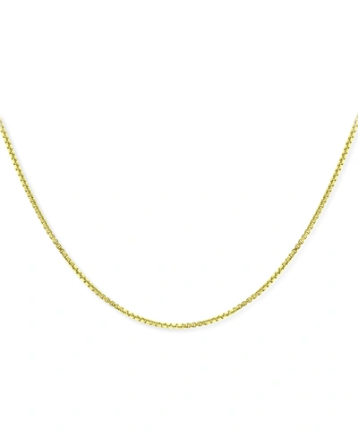Giani Bernini Box Link 24" Chain Necklace In 18k Gold-plated Sterling Silver, Created For Macy's In Gold Over Silver