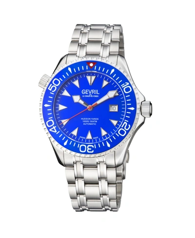 Gevril Men's Hudson Yards 48801 Swiss Automatic Bracelet Watch 43 Mm In Silver