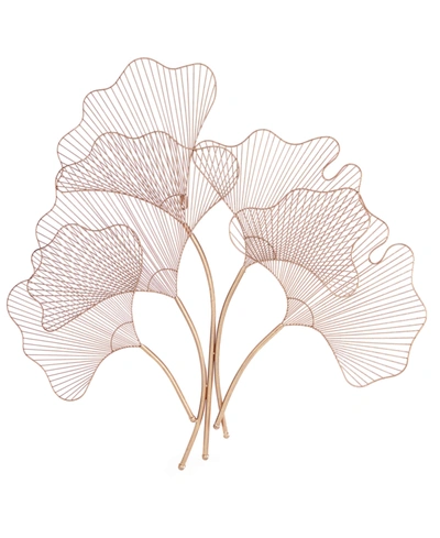Rosemary Lane Glam Floral Wall Decor In Gold-tone
