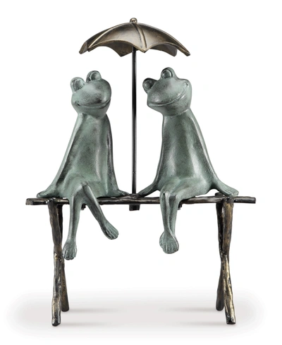 Spi Frog Lovers Garden Sculpture In Verdigris