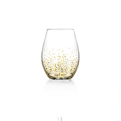 Jay Imports Gold Luster Set Of 4 Stemless Glasses
