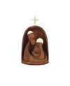 Nambe 4-piece Nesting Nativity Figurine Set In Silver-tone/brown