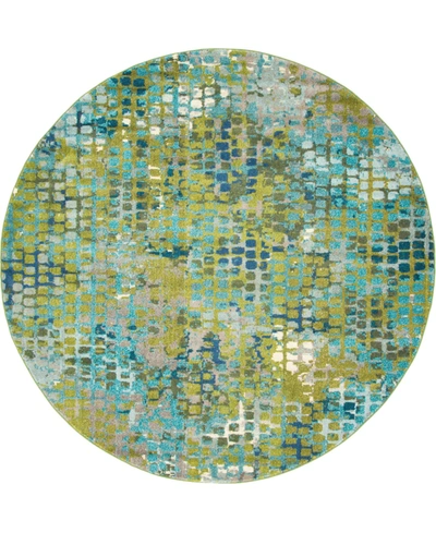 Bayshore Home Crisanta Crs4 8' X 8' Round Area Rug In Green