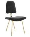 Modway Ponder Upholstered Velvet Dining Side Chair In Black