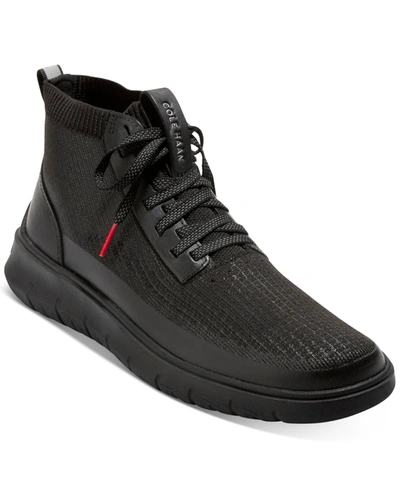 Cole Haan Men's Generation Zerogrand Stitchlite High-top Water Resistant Sneakers In Black