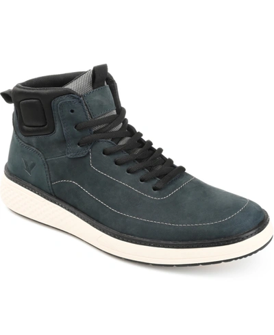 Territory Roam Mens Suede High-top Casual And Fashion Sneakers In Blue