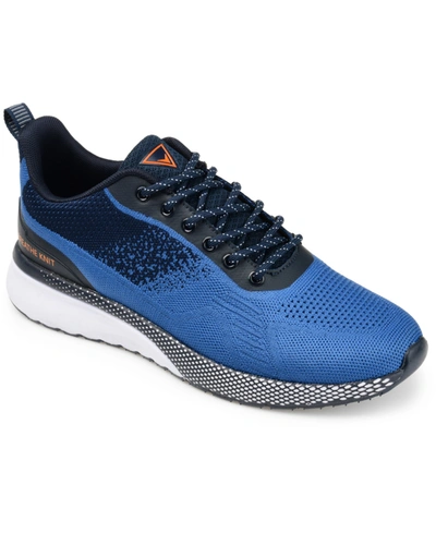 Vance Co. Men's Spade Casual Knit Walking Sneakers In Blue