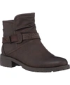 Gc Shoes Moto Womens Faux Leather Rubber Outsole Ankle Boots In Brown