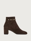 Ferragamo Ghila Leather Zip Ankle Booties In Brown
