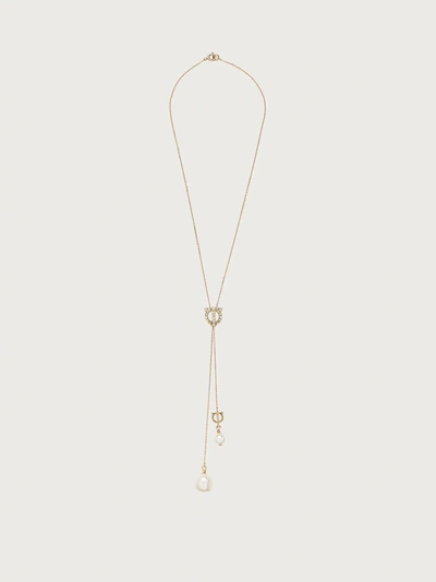 Ferragamo Gancini Pendant Necklace In Gold