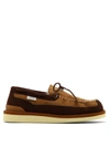 Suicoke M2ab Shearling-lined Suede Loafers In Brown