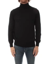 Kangra Cashmere Black Merino Wool Sweater In Black