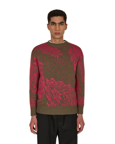 Paria Farzaneh Taupe & Pink Chocolate Dream Sweater In Multi
