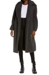 Ugg Gertrude Long Teddy Coat Ink Black In Ink Black