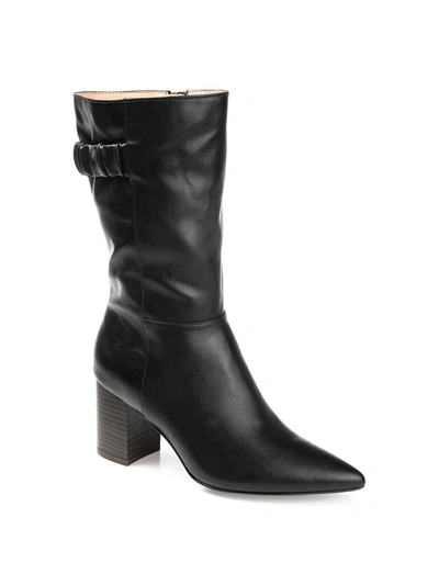 Journee Collection Women's Wilo Block Heel Boots In Black