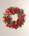 Winward Amaryllis Hydrangea Wreath 32"