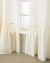 Amity Home Caprice Linen Curtain, Single In Ivory