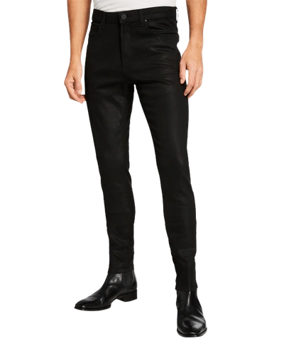Monfrere Men's Greyson Skinny-fit Jeans In Coated Noir