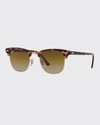 Ray Ban Clubmaster Acetate Sunglasses In Hvna Yellw
