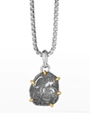 David Yurman Men's Zodiac Pendant In Silver With 18k Gold, 33mm In Libra