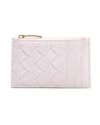 Bottega Veneta Intrecciato Napa Zip Card Case In Bliss