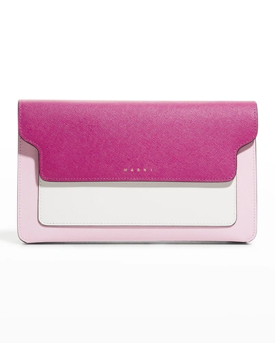 Marni 4 Compartment Pouch Shoulder Bag In Pink