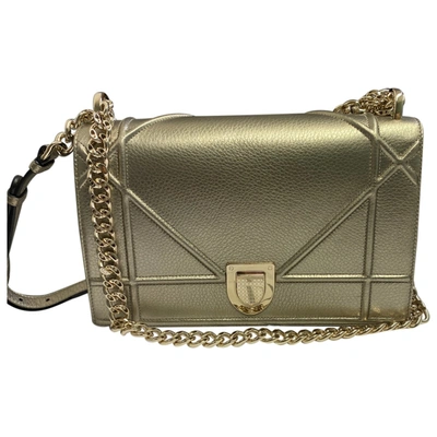 Pre-owned Dior Leather Handbag In Gold