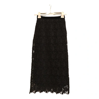 Pre-owned Ermanno Scervino Silk Mid-length Skirt In Black