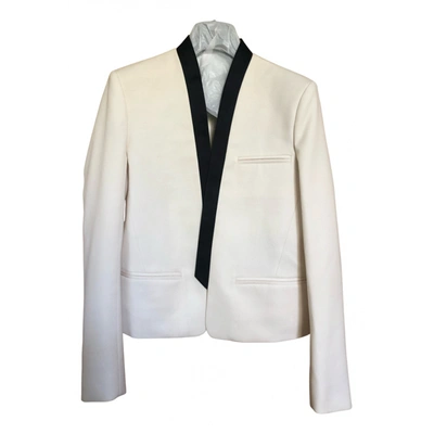 Pre-owned Balmain Wool Short Vest In White