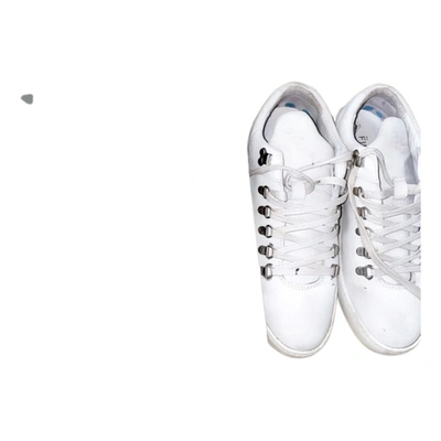 Pre-owned Filling Pieces Leather Trainers In White