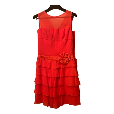 Pre-owned Valentino Silk Mid-length Dress In Orange