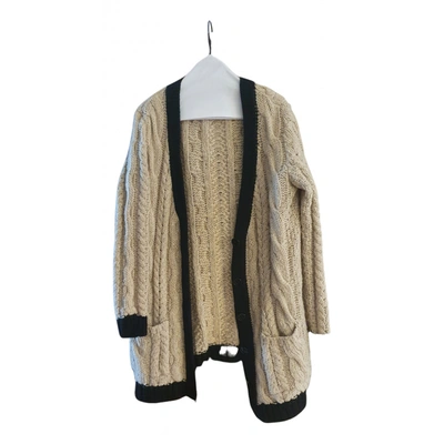Pre-owned Moschino Cheap And Chic Wool Cardigan In Beige