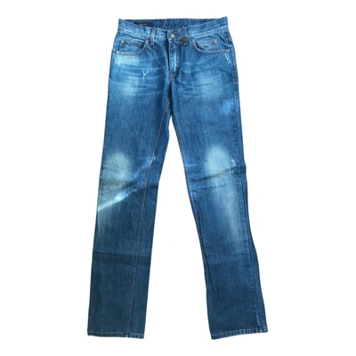 Pre-owned Gucci Straight Jeans In Blue