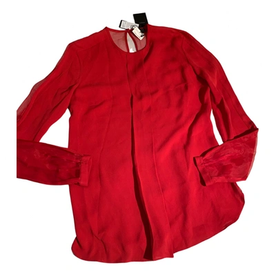 Pre-owned Joseph Silk Blouse In Red