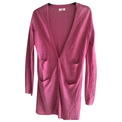 Pre-owned Des Petits Hauts Linen Cardigan In Pink
