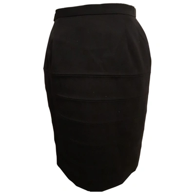 Pre-owned Escada Wool Mid-length Skirt In Black