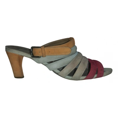 Pre-owned Dries Van Noten Leather Sandals In Multicolour