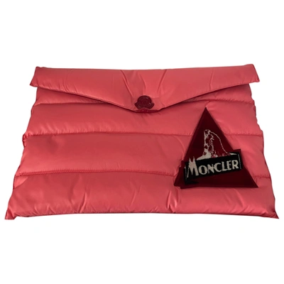 Pre-owned Moncler Clutch Bag In Pink