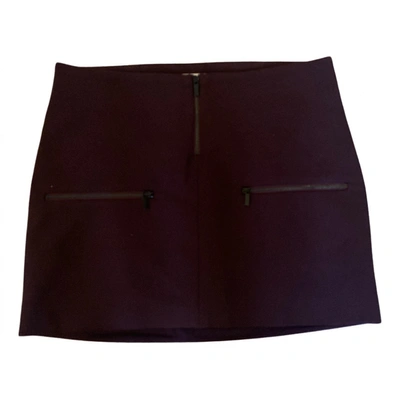 Pre-owned Elizabeth And James Mini Skirt In Burgundy