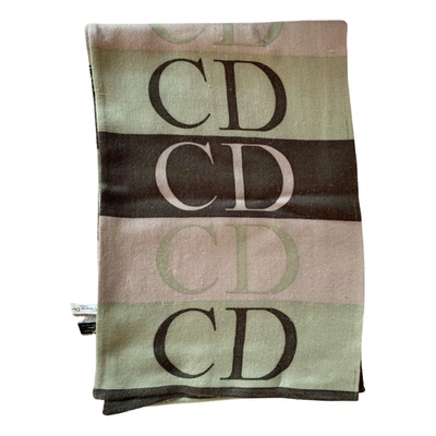 Pre-owned Dior Wool Scarf In Multicolour