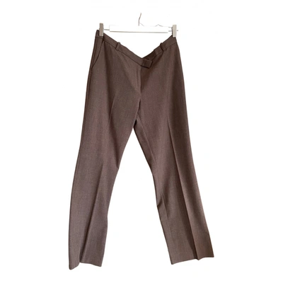 Pre-owned Calvin Klein Trousers In Brown