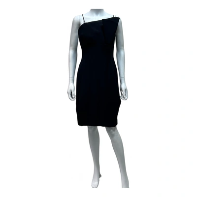 Pre-owned Giorgio Armani Silk Mid-length Dress In Black