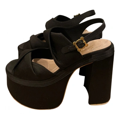 Pre-owned Vivienne Westwood Cloth Sandals In Black